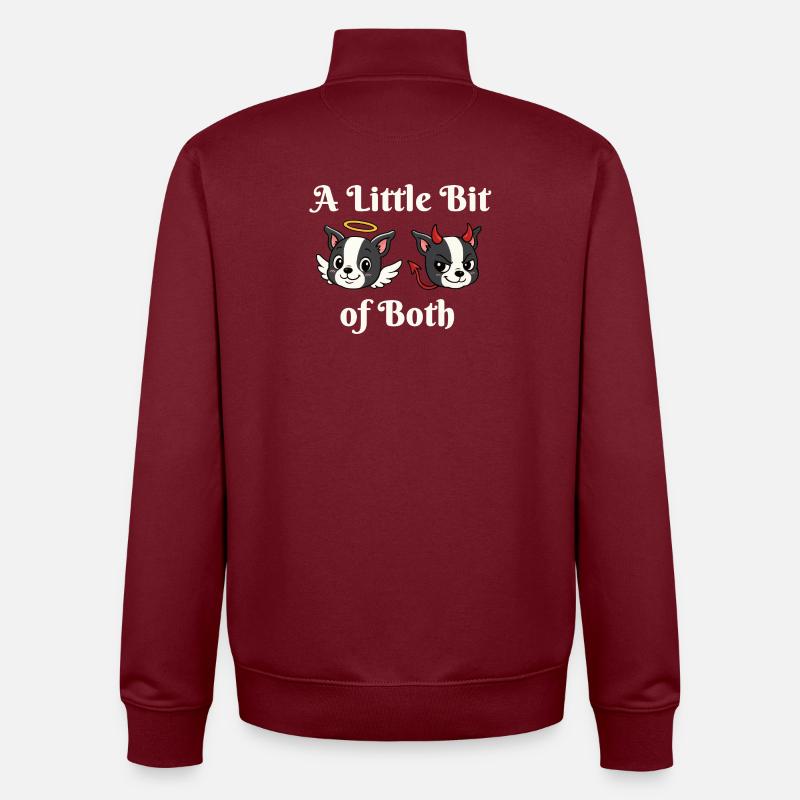 Ein bisschen von beidem - Unisex Organic Zip Sweatshirt von Stanley/Stella - Burgunderrot