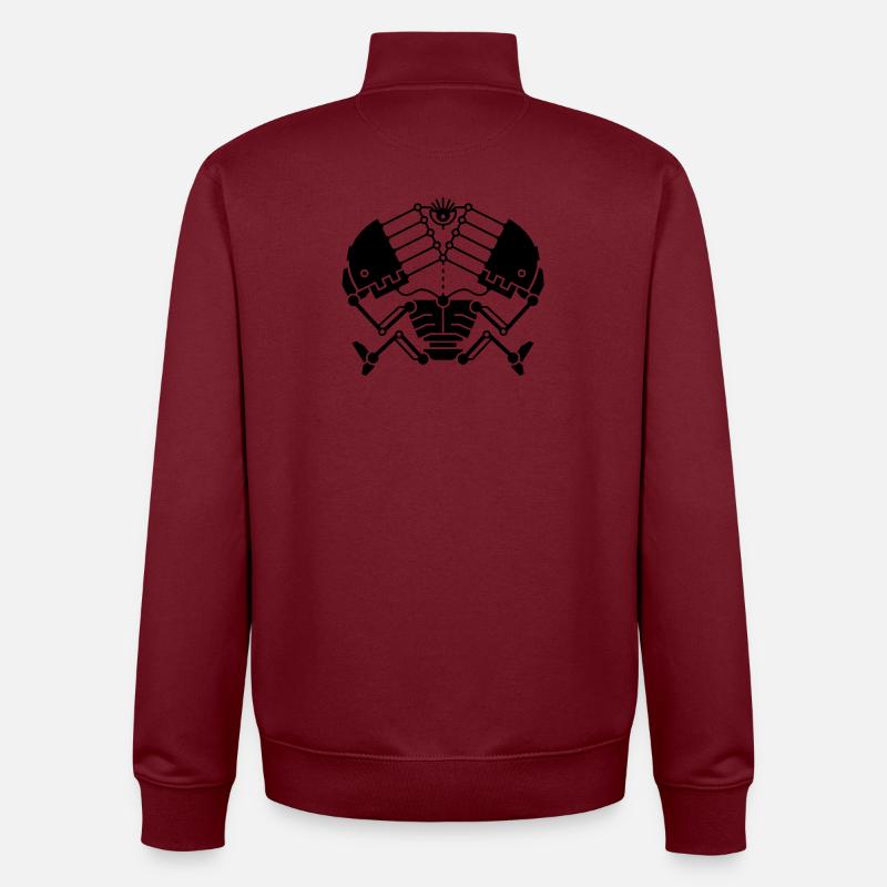 3rd Eye Robotics - version noire - Sweat zippé unisexe en coton bio Stanley/Stella - bordeaux
