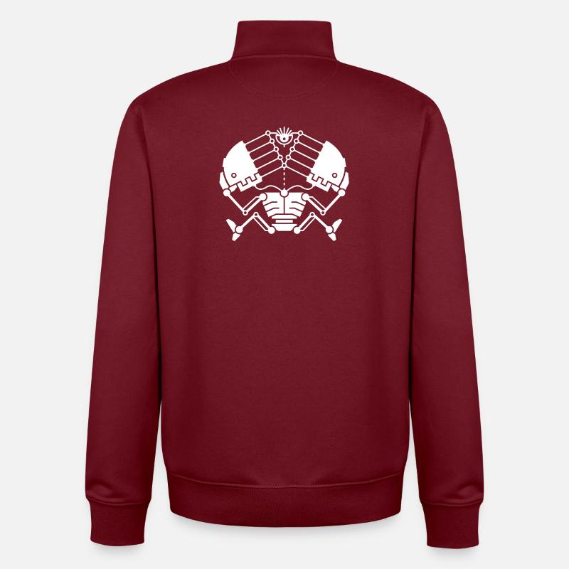 3rd Eye Robotics - white version - Unisex Organic Zip Sweatshirt by Stanley/Stella - burgundy