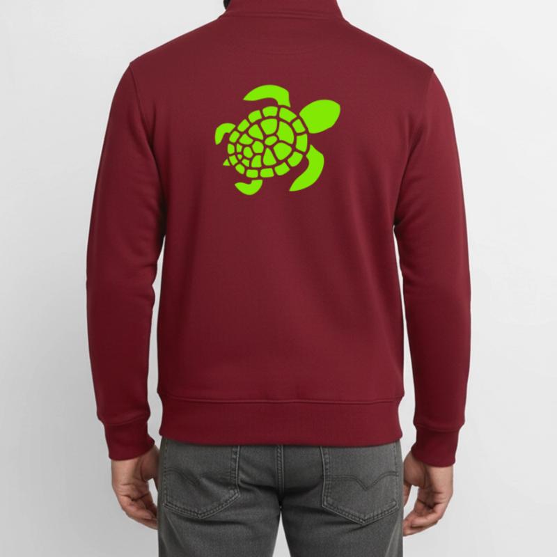 Turtle Logo Turtle Shell Pattern Icon Unisex Organic Zip Sweatshirt by Stanley/Stella