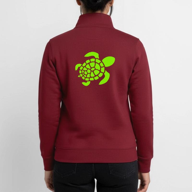 Turtle Logo Turtle Shell Pattern Icon Unisex Organic Zip Sweatshirt by Stanley/Stella