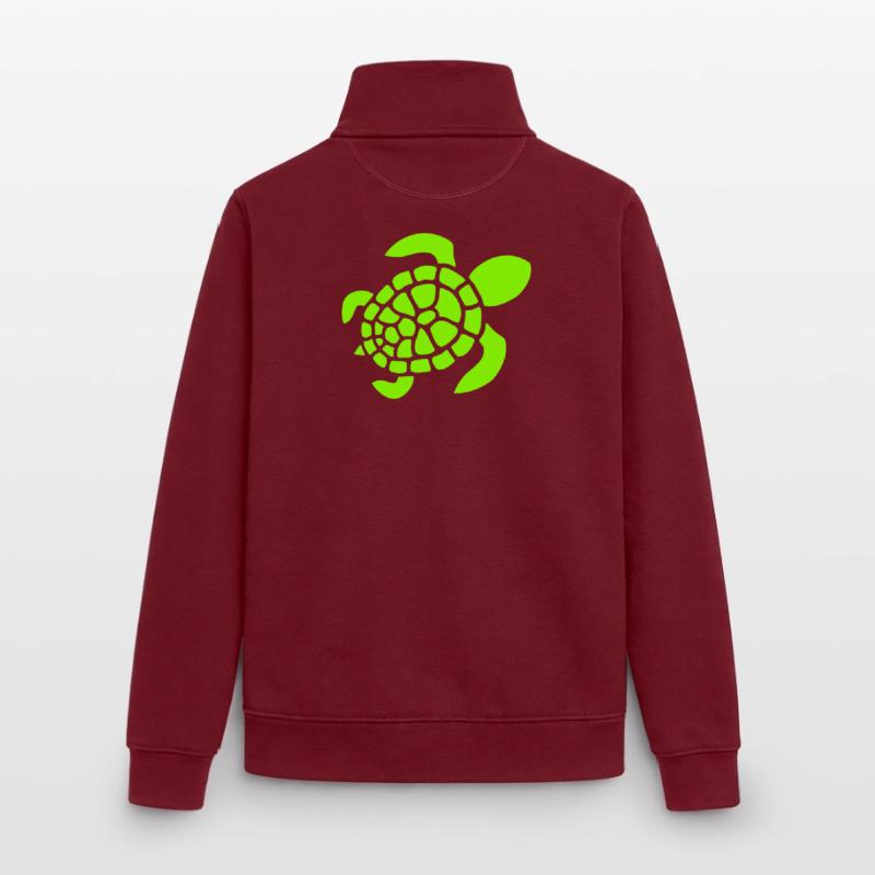Turtle Logo Turtle Shell Pattern Icon Unisex Organic Zip Sweatshirt by Stanley/Stella