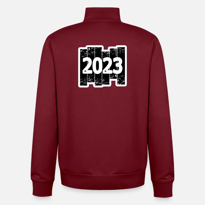 2023 - Sweat zippé unisexe en coton bio Stanley/Stella - bordeaux