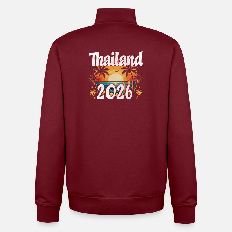 Thailand 2026 - Unisex Organic Zip Sweatshirt von Stanley/Stella - Burgunderrot