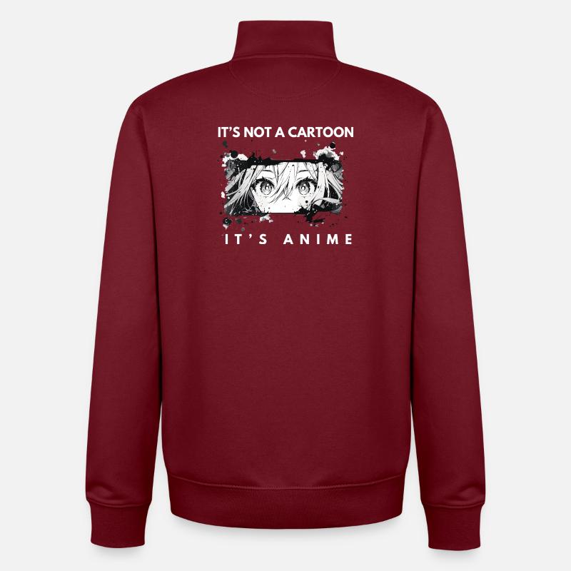 Ce n’est pas un dessin animé – Anime Fan Art - Sweat zippé unisexe en coton bio Stanley/Stella - bordeaux