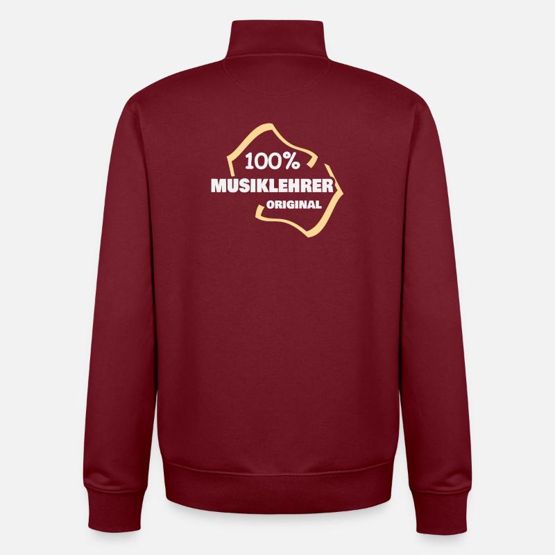 Musiklehrer als Arbeit - Unisex Organic Zip Sweatshirt von Stanley/Stella - Burgunderrot