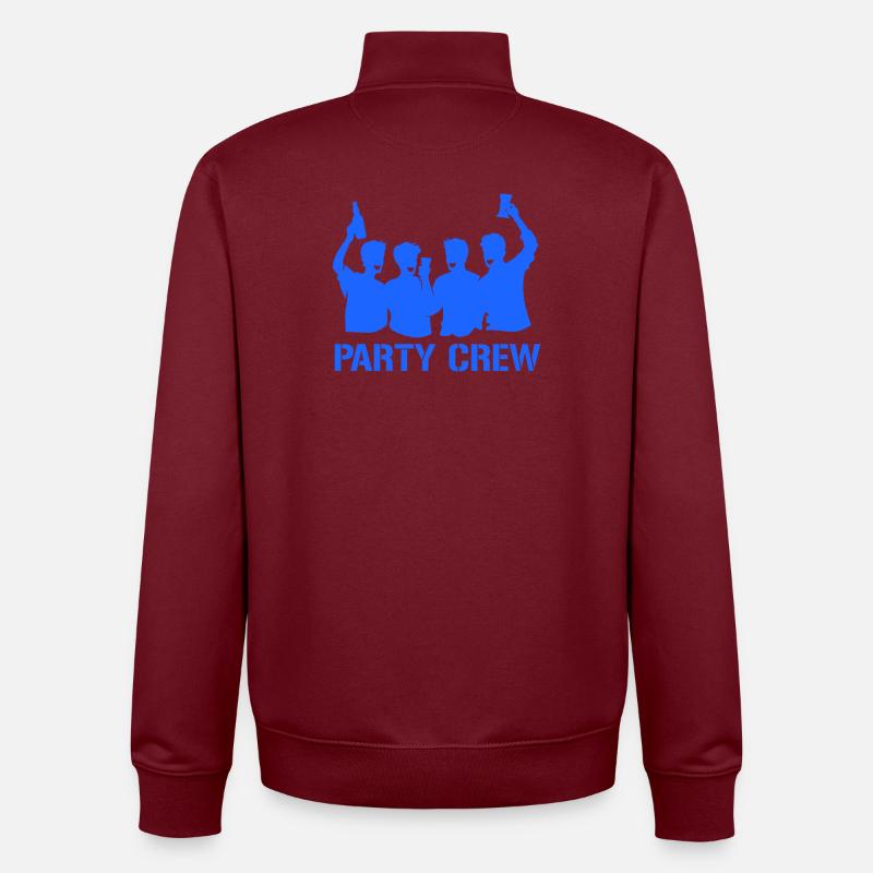 Party Crew Silhouette - Unisex Organic Zip Sweatshirt von Stanley/Stella - Burgunderrot