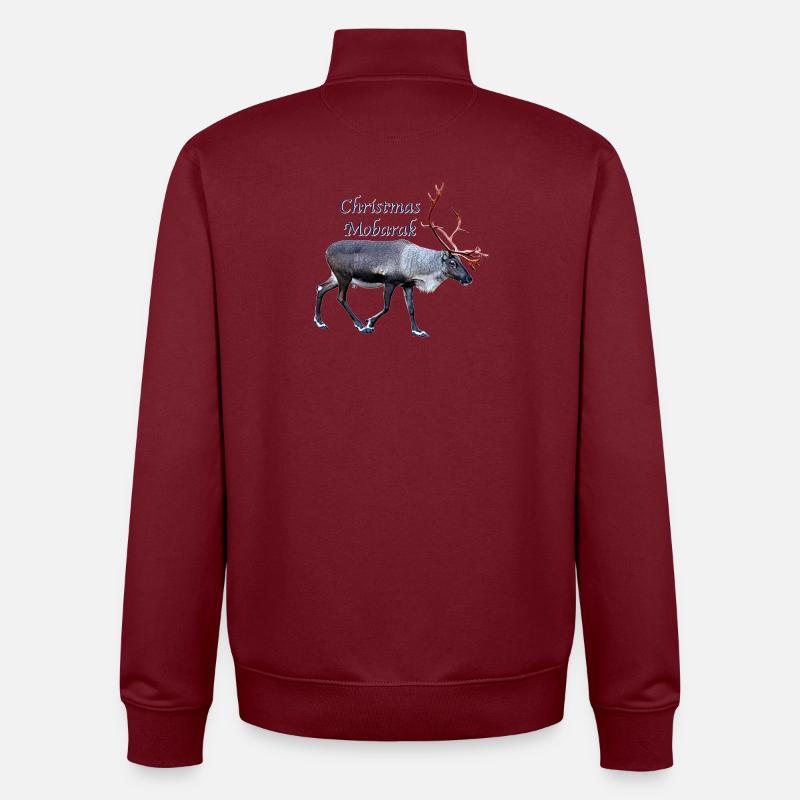 Weihnachten Mobarak - Unisex Organic Zip Sweatshirt von Stanley/Stella - Burgunderrot