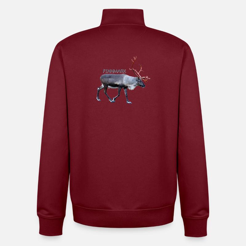 FINNMARK - Sweat zippé unisexe en coton bio Stanley/Stella - bordeaux