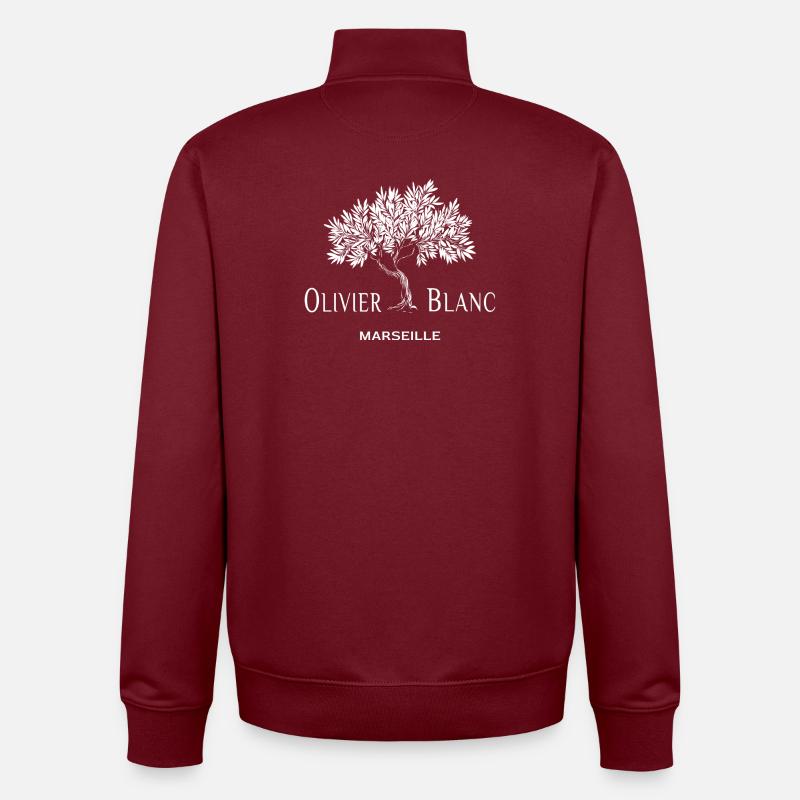 Olivier_Blanc_Marseille élégance et raffinement  - Sweat zippé unisexe en coton bio Stanley/Stella - bordeaux