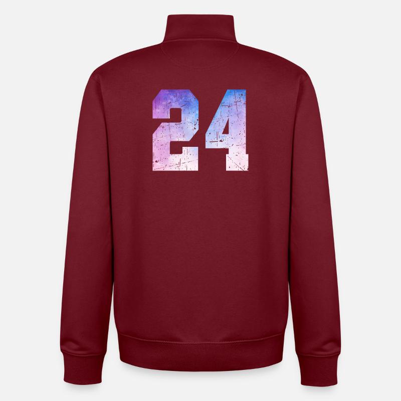 Issue 24 – 24th Anniversary Gift - Unisex Organic Zip Sweatshirt by Stanley/Stella - burgundy
