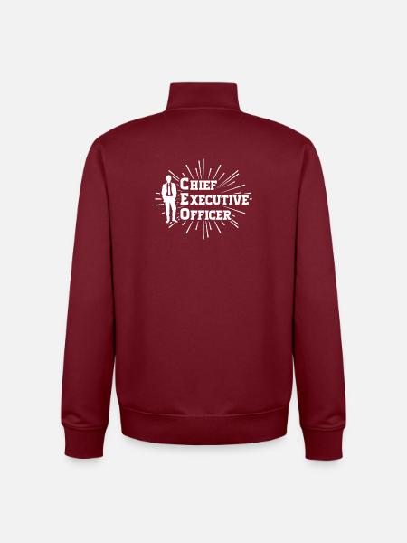 CEO - Chief Executive Officer - Unisex Organic Zip Sweatshirt by Stanley/Stella - burgundy