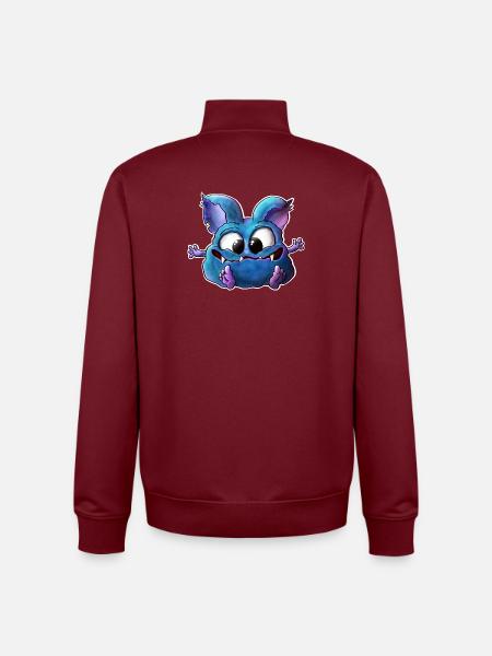 lass dich umarmen…. KuschelMonster - Unisex Organic Zip Sweatshirt von Stanley/Stella - Burgunderrot