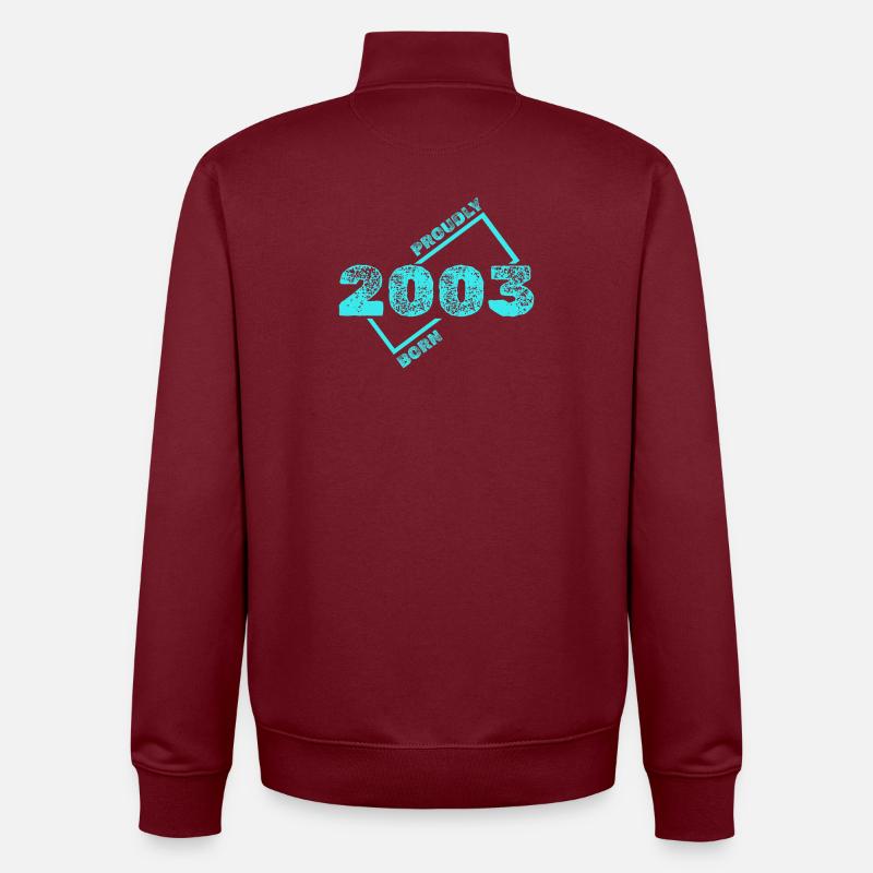 2003 - Sweat zippé unisexe en coton bio Stanley/Stella - bordeaux
