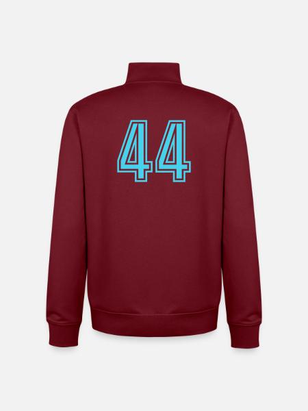 44 - Sweat zippé unisexe en coton bio Stanley/Stella - bordeaux
