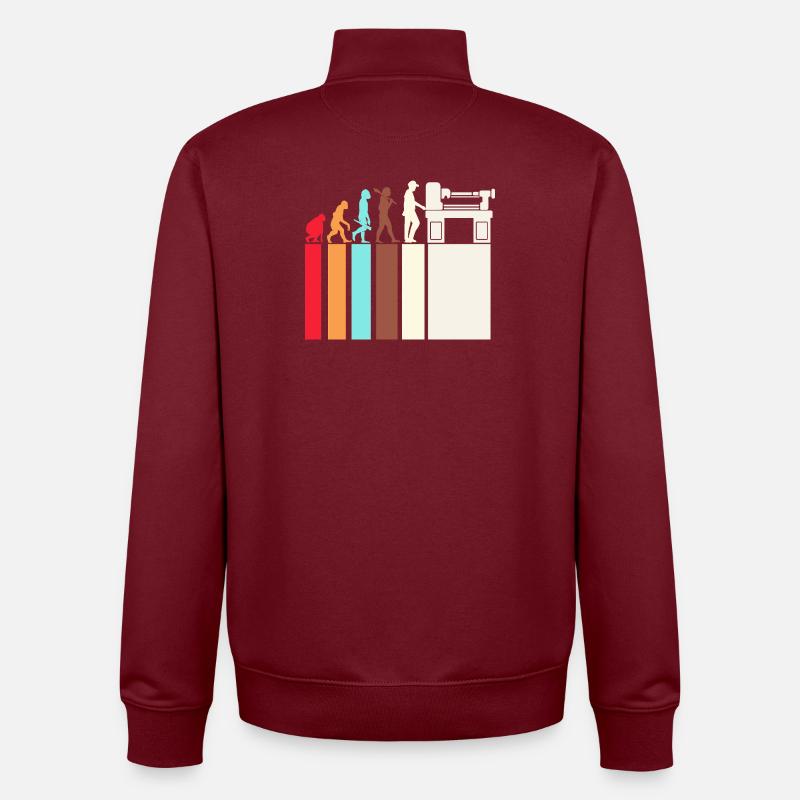 Locksmith Mechanic CNC Mechanical Engineering - Unisex Organic Zip Sweatshirt by Stanley/Stella - burgundy