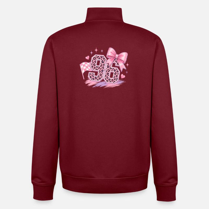 Leopard Pink 96 Glitter - Unisex Organic Zip Sweatshirt by Stanley/Stella - burgundy