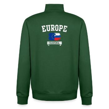 Europa-Slowenien-Flaggenemblem - Unisex Organic Zip Sweatshirt von Stanley/Stella - Flaschengrün - Hinten - AI Model Male 185 dark (185cm)