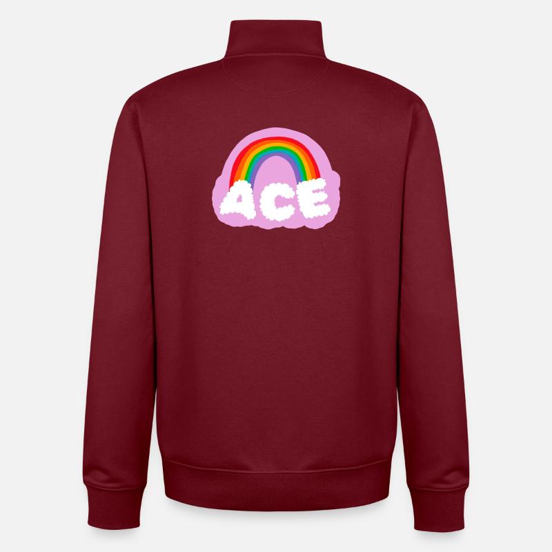 Asexualité, asexualité, as - Sweat zippé unisexe en coton bio Stanley/Stella - bordeaux