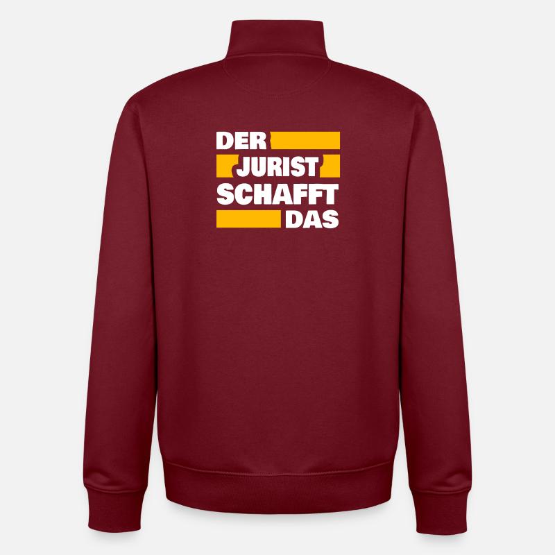 Lawyer as work - Unisex Organic Zip Sweatshirt by Stanley/Stella - burgundy