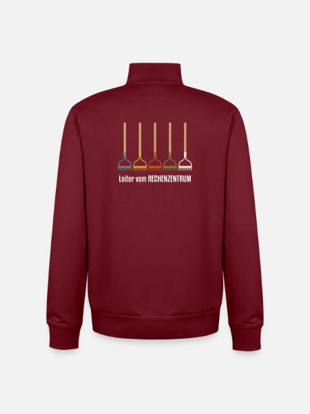 Rechenzentrum Gartenarbeit Landschftsgärtner - Unisex Organic Zip Sweatshirt von Stanley/Stella - Burgunderrot