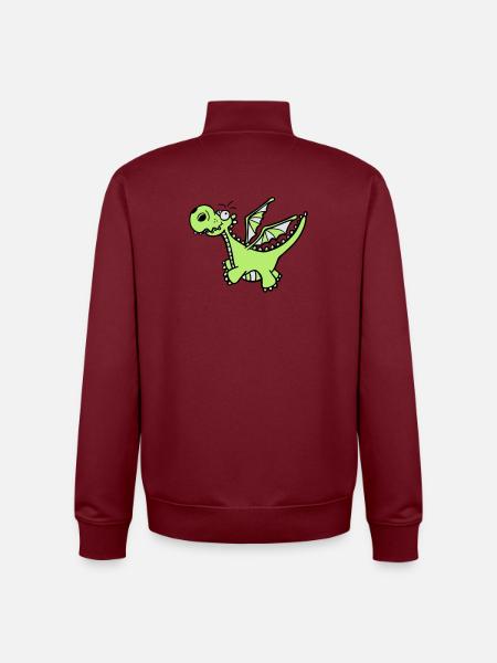 Mächtiger Drache - Unisex Organic Zip Sweatshirt von Stanley/Stella - Burgunderrot