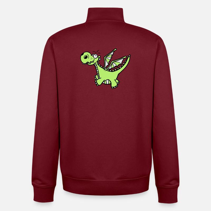Mächtiger Drache - Unisex Organic Zip Sweatshirt von Stanley/Stella - Burgunderrot