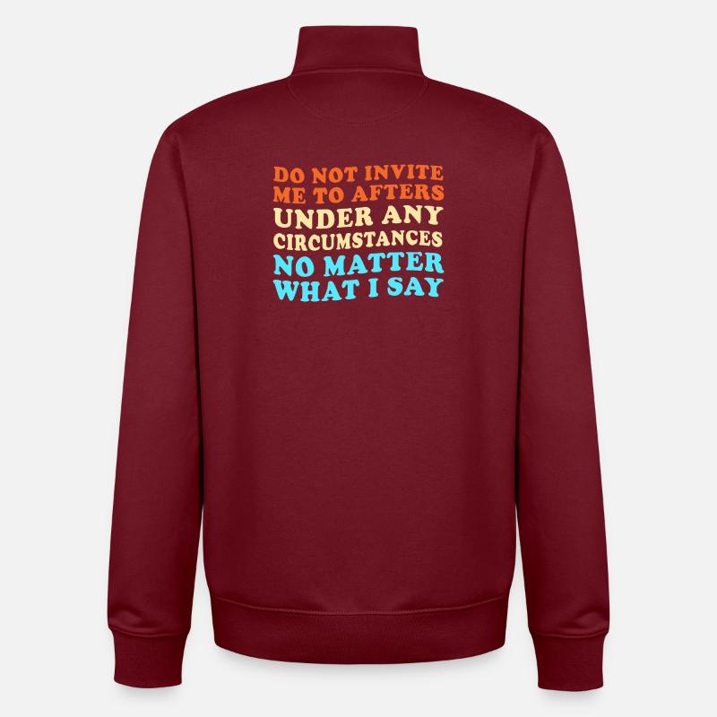 Techno House, Electro Festival, Hardstyle, EDM - Sweat zippé unisexe en coton bio Stanley/Stella - bordeaux