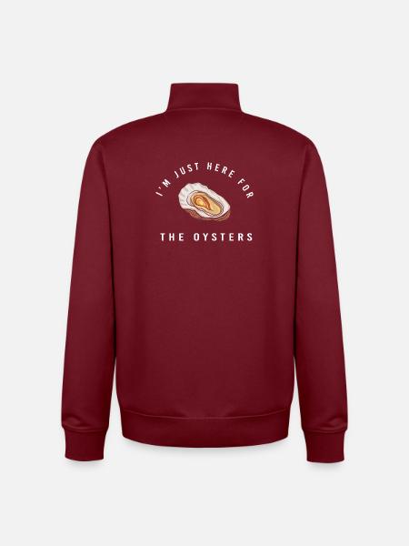 Oysters - Unisex Organic Zip Sweatshirt by Stanley/Stella - burgundy