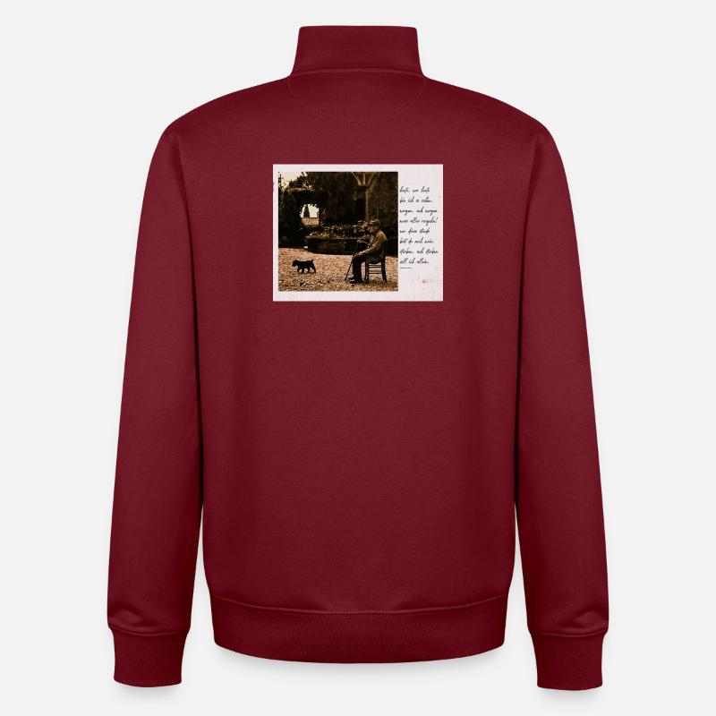 lebensabend theodor storm - Unisex Organic Zip Sweatshirt von Stanley/Stella - Burgunderrot