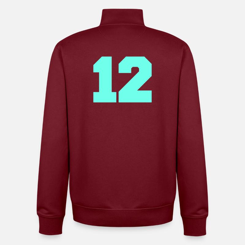 12 - Unisex Organic Zip Sweatshirt von Stanley/Stella - Burgunderrot