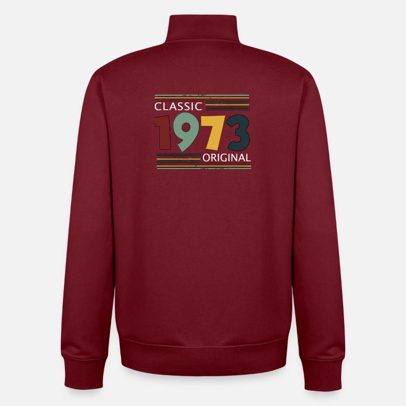 Classique 1973 Original - Sweat zippé unisexe en coton bio Stanley/Stella - bordeaux