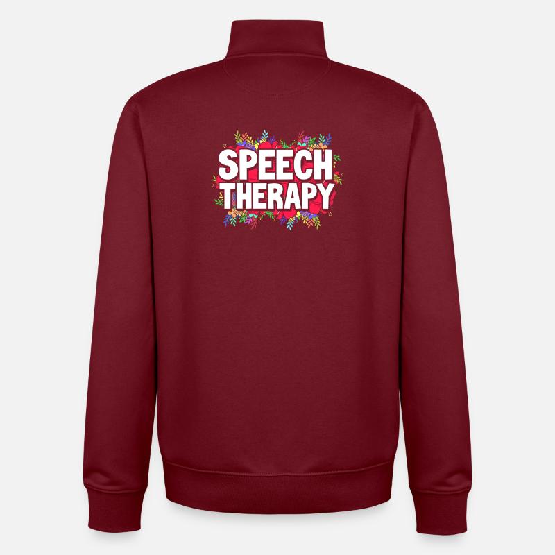 Logopäde Logopädin Logopädie - Unisex Organic Zip Sweatshirt von Stanley/Stella - Burgunderrot