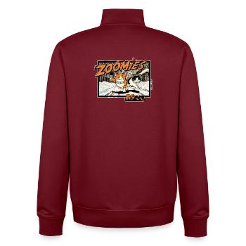 Anime Katzen im Schnee - Unisex Organic Zip Sweatshirt von Stanley/Stella - Burgunderrot - Hinten - AI Model Male 185 dark (185cm)