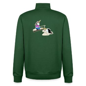 Einhorn und Narwal - Unisex Organic Zip Sweatshirt von Stanley/Stella - Flaschengrün - Hinten - AI Model Male 185 dark (185cm)