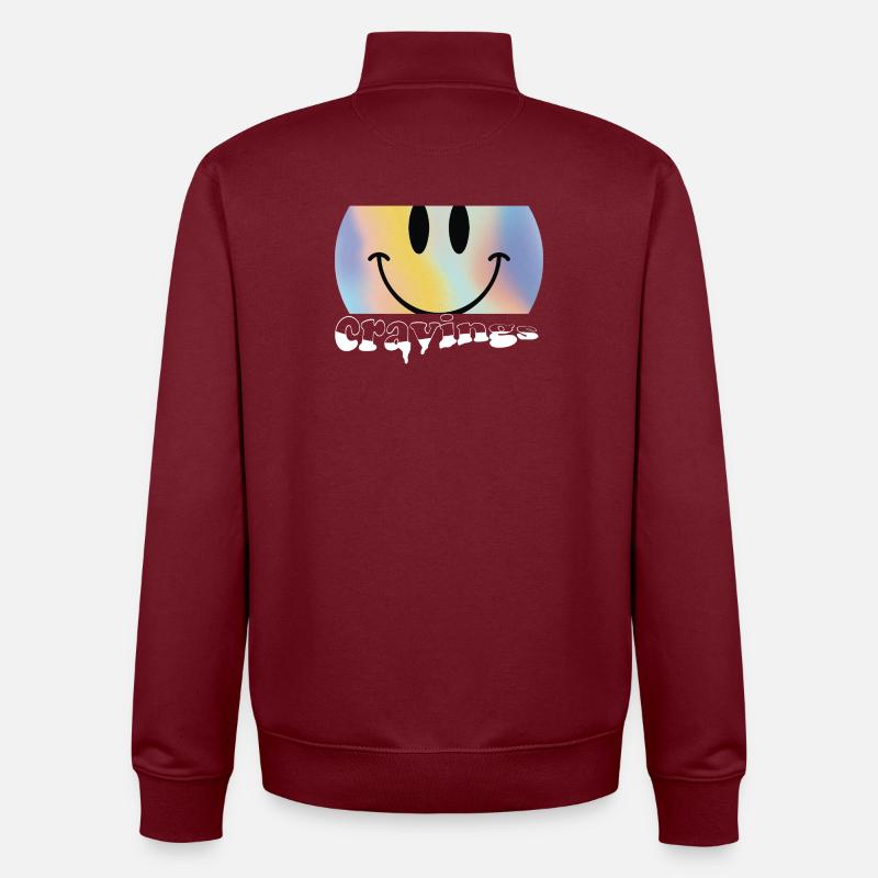  Tie-Dye Cravings Logo - Sweat zippé unisexe en coton bio Stanley/Stella - bordeaux