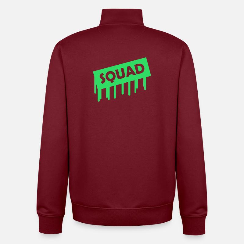 Effectif - Sweat zippé unisexe en coton bio Stanley/Stella - bordeaux