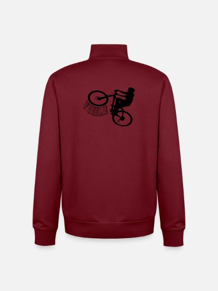 Roue roue - Sweat zippé unisexe en coton bio Stanley/Stella - bordeaux