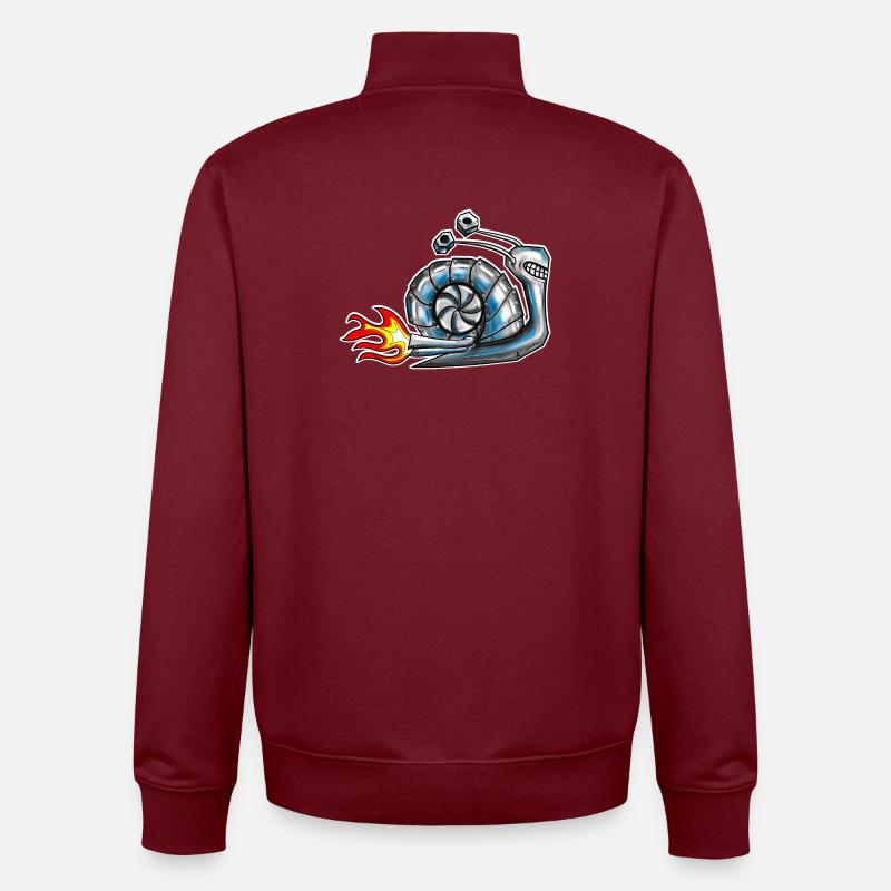 Vis avec turbocompresseur - Sweat zippé unisexe en coton bio Stanley/Stella - bordeaux