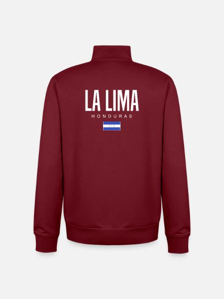 La Lima Honduras Hondurans - Unisex Organic Zip Sweatshirt by Stanley/Stella - burgundy