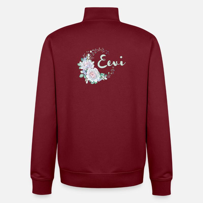 Pour Eevi - Sweat zippé unisexe en coton bio Stanley/Stella - bordeaux