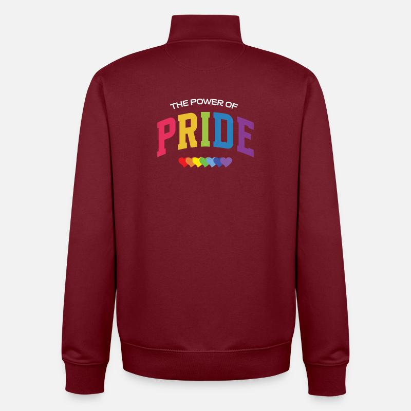 LGBT-Pride-Monat – Die Kraft des Stolzes - Unisex Organic Zip Sweatshirt von Stanley/Stella - Burgunderrot