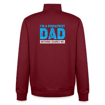 Podiatrist Foot Care Podiatry Pedicure - Unisex Organic Zip Sweatshirt by Stanley/Stella - burgundy - Back - AI Model Male 185 dark (185cm)