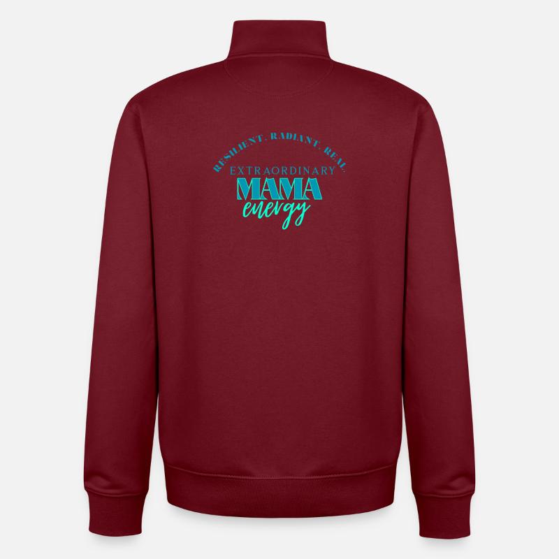 Miami Energy Neon Typography - Unisex Organic Zip Sweatshirt by Stanley/Stella - burgundy
