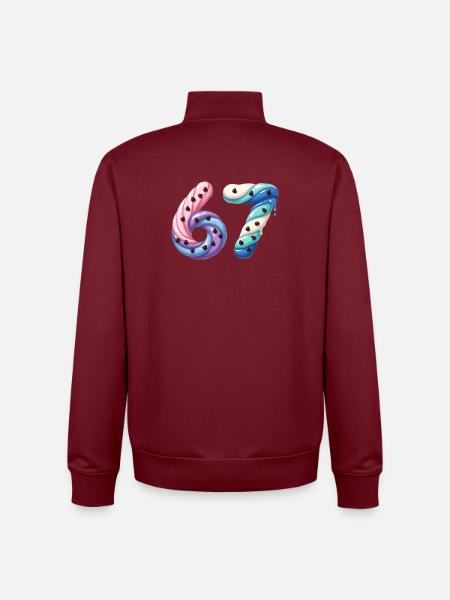 Candy Swirl 67 meme - Unisex Organic Zip Sweatshirt by Stanley/Stella - burgundy