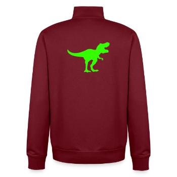 Silhouette de Dino Rex Vert - Sweat zippé unisexe en coton bio Stanley/Stella - bordeaux - Dos - AI Model Male 185 dark (185cm)