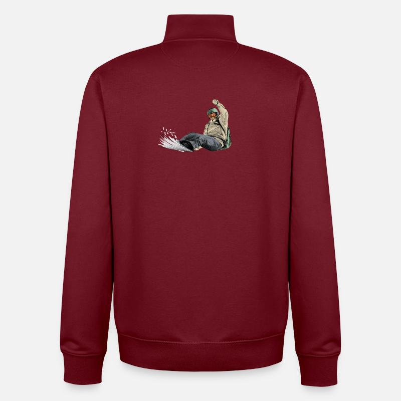 Freeriders - Sweat zippé unisexe en coton bio Stanley/Stella - bordeaux