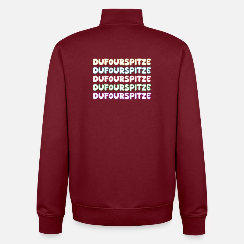 Dufourspitze - Unisex Organic Zip Sweatshirt by Stanley/Stella - burgundy