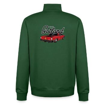 Das ist Gotland - Epa - Unisex Organic Zip Sweatshirt von Stanley/Stella - Flaschengrün - Hinten - AI Model Male 185 dark (185cm)