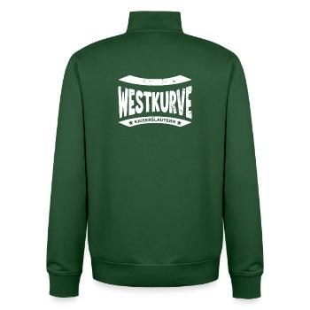 Kaiserslautern Stadium, Bag, Socks, Mug - Unisex Organic Zip Sweatshirt by Stanley/Stella - bottle green - Back - AI Model Male 185 dark (185cm)